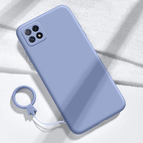 Ultra-thin Silicone Gel Soft Case 360 Degrees Cover for Huawei Enjoy 20 5G Lavender Gray