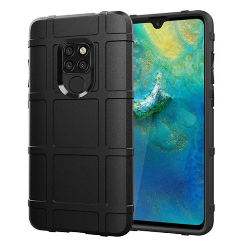 Ultra-thin Silicone Gel Soft Case 360 Degrees Cover for Huawei Mate 20 Black