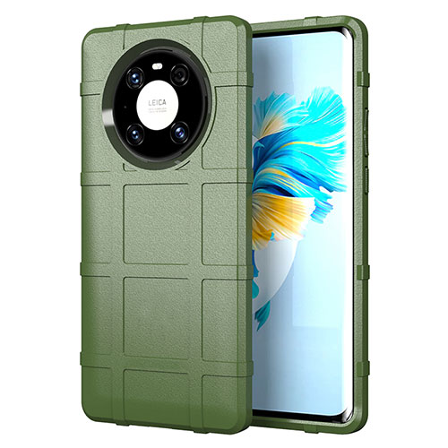 Ultra-thin Silicone Gel Soft Case 360 Degrees Cover for Huawei Mate 40 Pro Army green