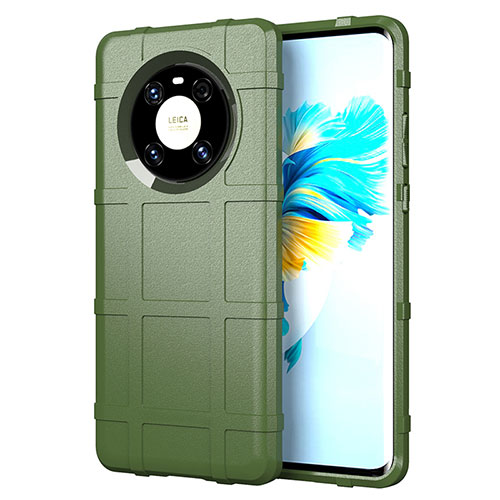 Ultra-thin Silicone Gel Soft Case 360 Degrees Cover for Huawei Mate 40E 4G Army green