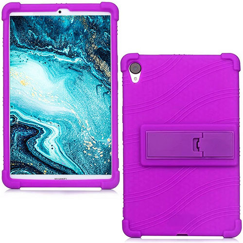 Ultra-thin Silicone Gel Soft Case 360 Degrees Cover for Huawei MediaPad M6 8.4 Purple