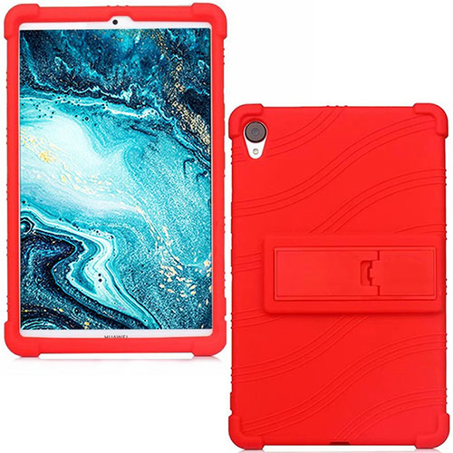 Ultra-thin Silicone Gel Soft Case 360 Degrees Cover for Huawei MediaPad M6 8.4 Red