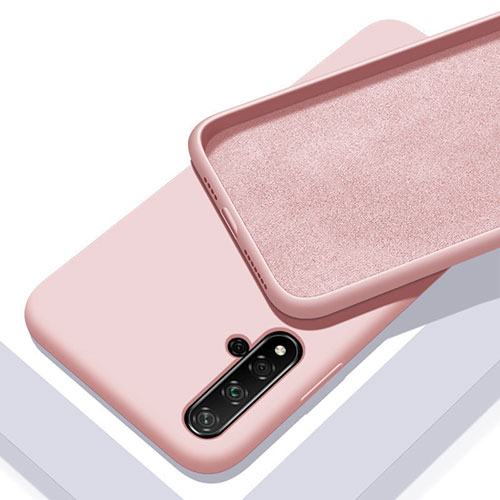 Ultra-thin Silicone Gel Soft Case 360 Degrees Cover for Huawei Nova 5T Rose Gold