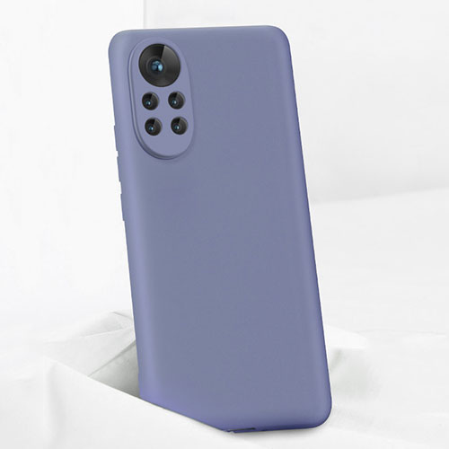 Ultra-thin Silicone Gel Soft Case 360 Degrees Cover for Huawei Nova 8 Pro 5G Lavender Gray