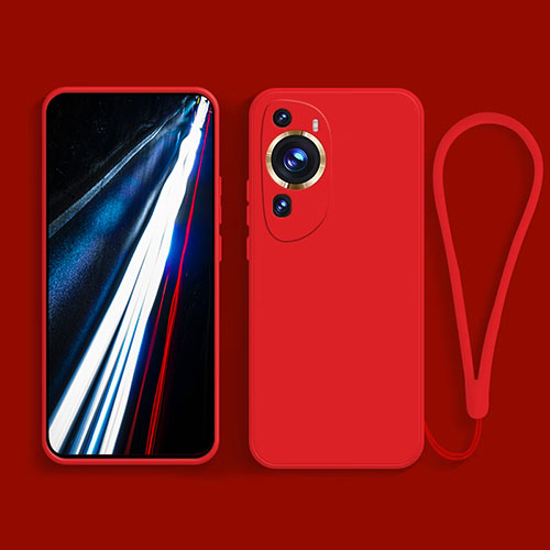 Ultra-thin Silicone Gel Soft Case 360 Degrees Cover for Huawei P60 Art Red