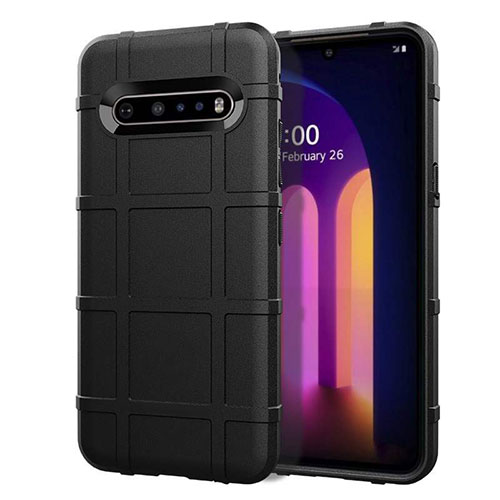Ultra-thin Silicone Gel Soft Case 360 Degrees Cover for LG V60 ThinQ 5G Black