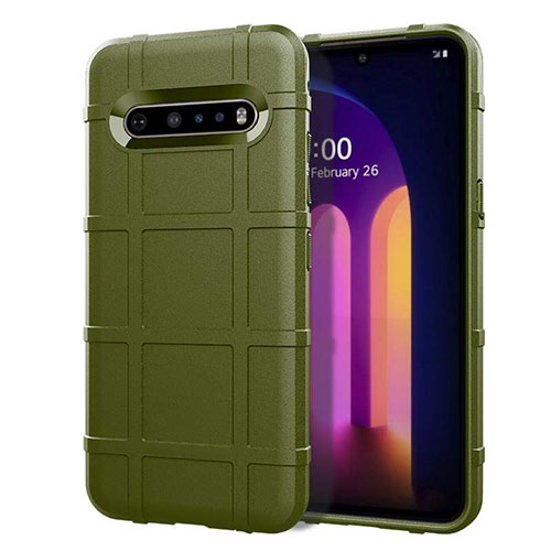 Ultra-thin Silicone Gel Soft Case 360 Degrees Cover for LG V60 ThinQ 5G Green