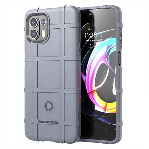 Ultra-thin Silicone Gel Soft Case 360 Degrees Cover for Motorola Moto Edge 20 Lite 5G Gray