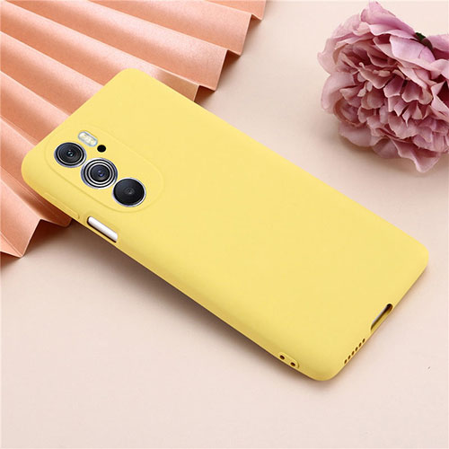 Ultra-thin Silicone Gel Soft Case 360 Degrees Cover for Motorola Moto Edge X30 5G Yellow