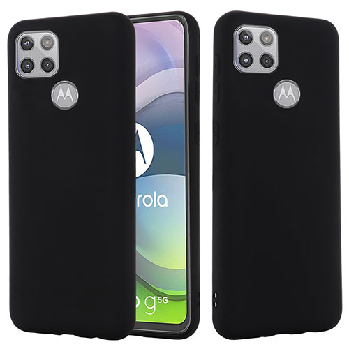 Ultra-thin Silicone Gel Soft Case 360 Degrees Cover for Motorola Moto G 5G Black