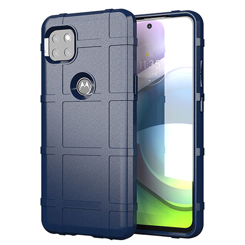Ultra-thin Silicone Gel Soft Case 360 Degrees Cover for Motorola Moto G 5G Blue