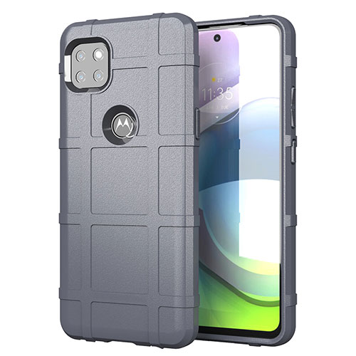 Ultra-thin Silicone Gel Soft Case 360 Degrees Cover for Motorola Moto G 5G Gray