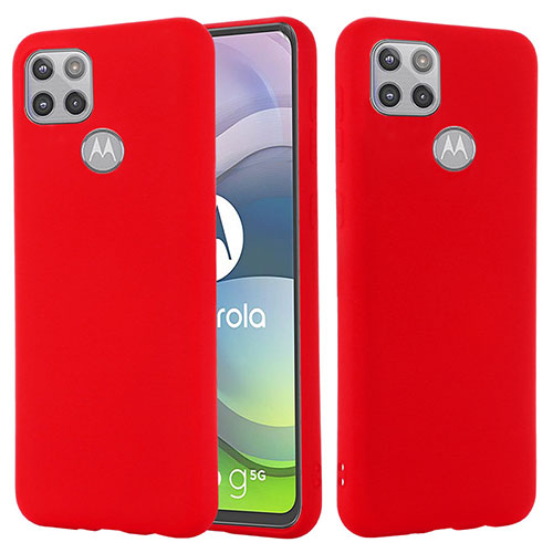 Ultra-thin Silicone Gel Soft Case 360 Degrees Cover for Motorola Moto G 5G Red