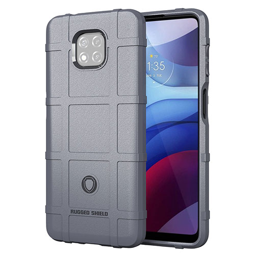 Ultra-thin Silicone Gel Soft Case 360 Degrees Cover for Motorola Moto G Power (2021) Gray
