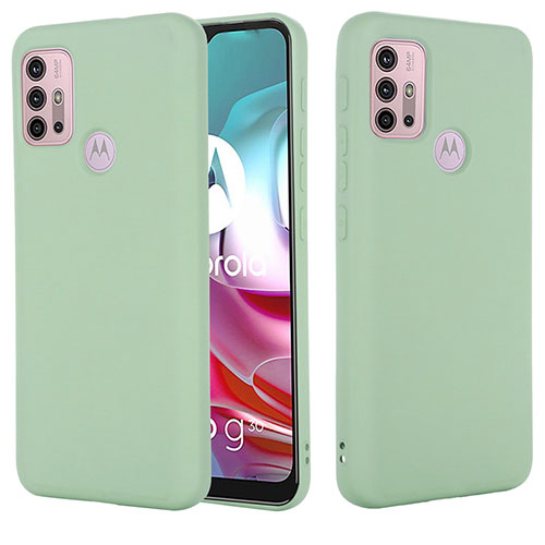 Ultra-thin Silicone Gel Soft Case 360 Degrees Cover for Motorola Moto G10 Power Green