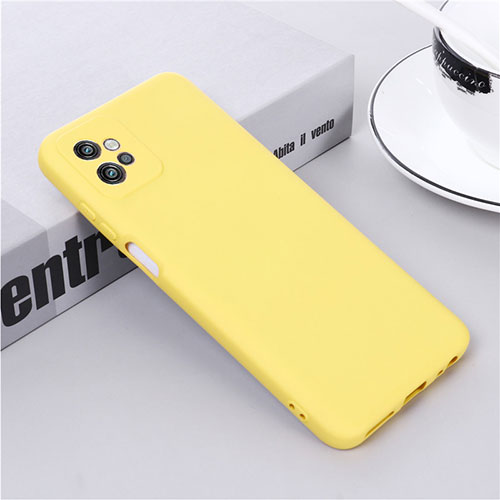 Ultra-thin Silicone Gel Soft Case 360 Degrees Cover for Motorola Moto G32 Yellow