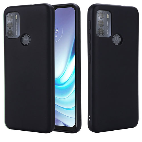Ultra-thin Silicone Gel Soft Case 360 Degrees Cover for Motorola Moto G50 Black