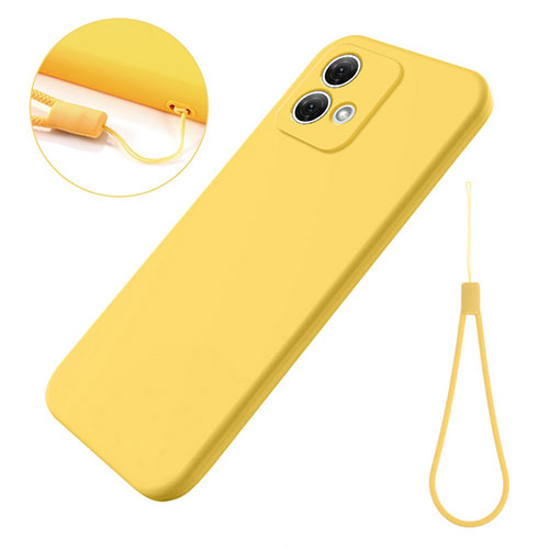 Ultra-thin Silicone Gel Soft Case 360 Degrees Cover for Motorola Moto G84 5G Yellow