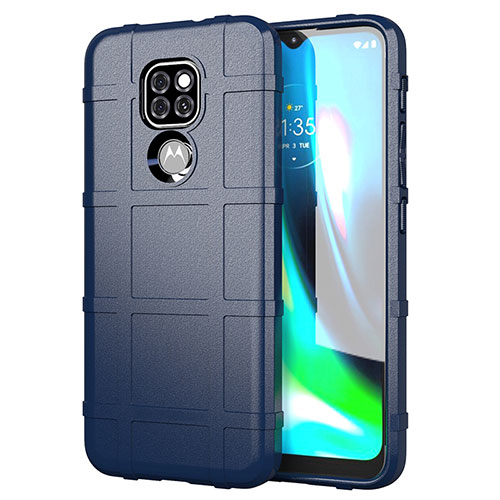 Ultra-thin Silicone Gel Soft Case 360 Degrees Cover for Motorola Moto G9 Blue
