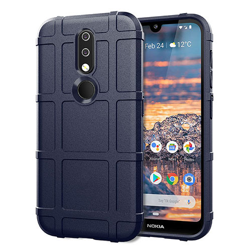 Ultra-thin Silicone Gel Soft Case 360 Degrees Cover for Nokia 4.2 Blue