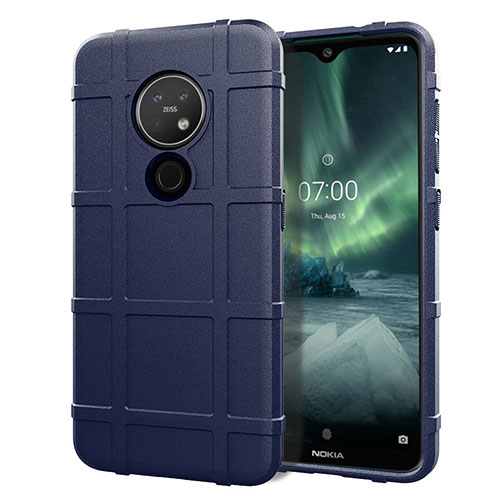 Ultra-thin Silicone Gel Soft Case 360 Degrees Cover for Nokia 7.2 Blue