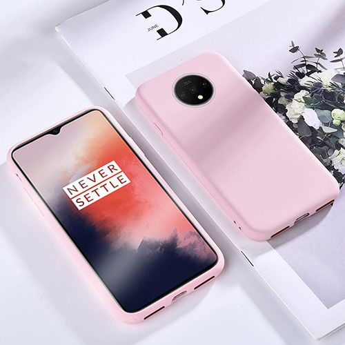 Ultra-thin Silicone Gel Soft Case 360 Degrees Cover for OnePlus 7T Pink