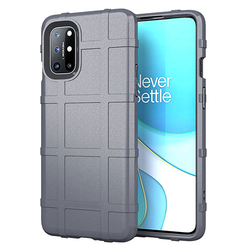 Ultra-thin Silicone Gel Soft Case 360 Degrees Cover for OnePlus 8T 5G Gray