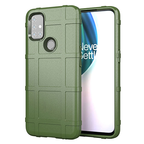 Ultra-thin Silicone Gel Soft Case 360 Degrees Cover for OnePlus Nord N10 5G Army green