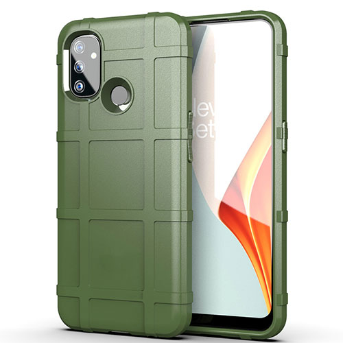 Ultra-thin Silicone Gel Soft Case 360 Degrees Cover for OnePlus Nord N100 Army green