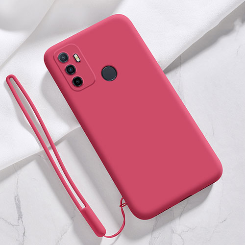 Ultra-thin Silicone Gel Soft Case 360 Degrees Cover for Oppo A32 Red Wine