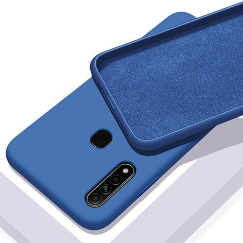Ultra-thin Silicone Gel Soft Case 360 Degrees Cover for Oppo A8 Blue