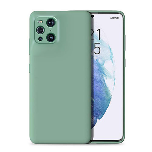 Ultra-thin Silicone Gel Soft Case 360 Degrees Cover for Oppo Find X3 Pro 5G Green