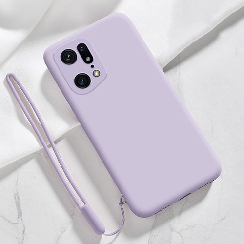 Ultra-thin Silicone Gel Soft Case 360 Degrees Cover for Oppo Find X5 5G Clove Purple