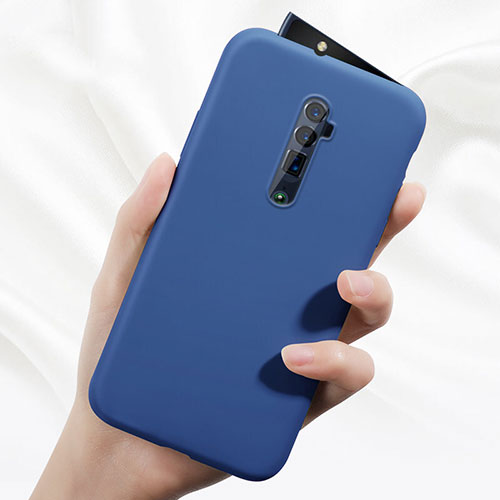 Ultra-thin Silicone Gel Soft Case 360 Degrees Cover for Oppo Reno 10X Zoom Blue