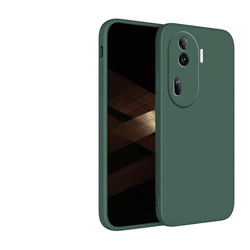 Ultra-thin Silicone Gel Soft Case 360 Degrees Cover for Oppo Reno11 Pro 5G Midnight Green