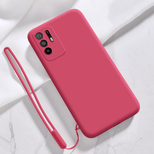 Ultra-thin Silicone Gel Soft Case 360 Degrees Cover for Oppo Reno5 Z 5G Red