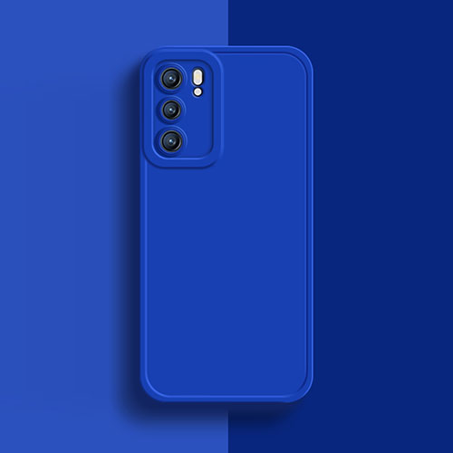 Ultra-thin Silicone Gel Soft Case 360 Degrees Cover for Oppo Reno6 5G Blue