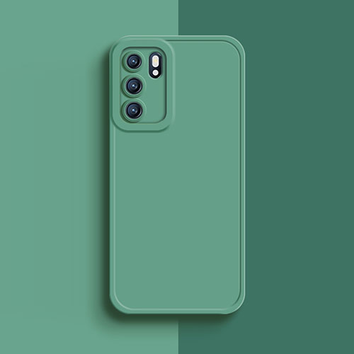 Ultra-thin Silicone Gel Soft Case 360 Degrees Cover for Oppo Reno6 Pro 5G India Matcha Green