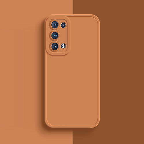 Ultra-thin Silicone Gel Soft Case 360 Degrees Cover for Oppo Reno6 Pro+ Plus 5G Orange