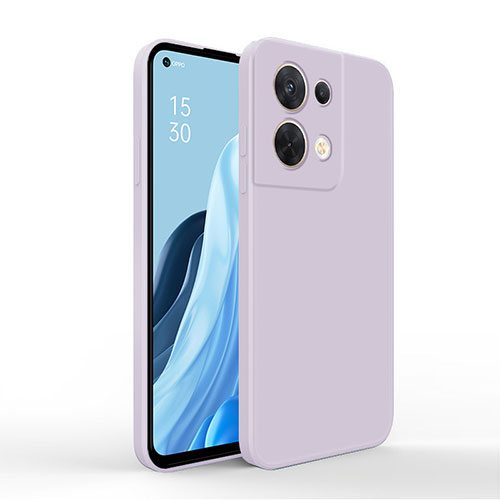 Ultra-thin Silicone Gel Soft Case 360 Degrees Cover for Oppo Reno8 5G Clove Purple