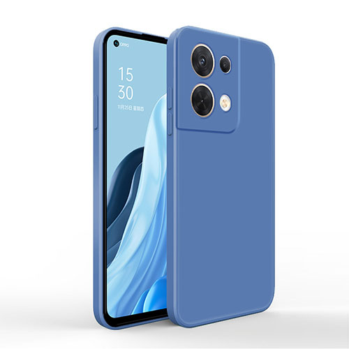 Ultra-thin Silicone Gel Soft Case 360 Degrees Cover for Oppo Reno9 Pro 5G Blue