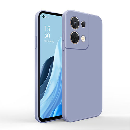 Ultra-thin Silicone Gel Soft Case 360 Degrees Cover for Oppo Reno9 Pro 5G Lavender Gray