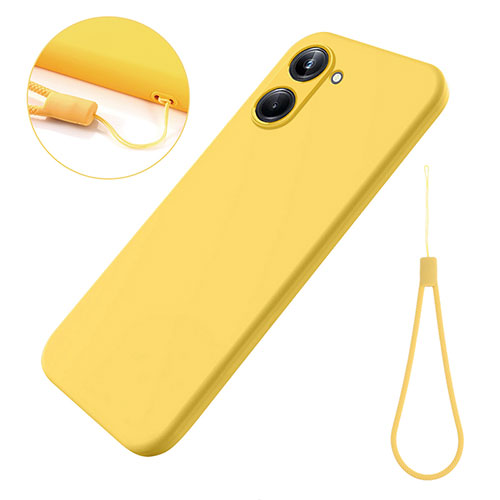 Ultra-thin Silicone Gel Soft Case 360 Degrees Cover for Realme 10 Pro 5G Yellow