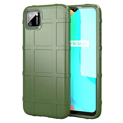 Ultra-thin Silicone Gel Soft Case 360 Degrees Cover for Realme C11 Green