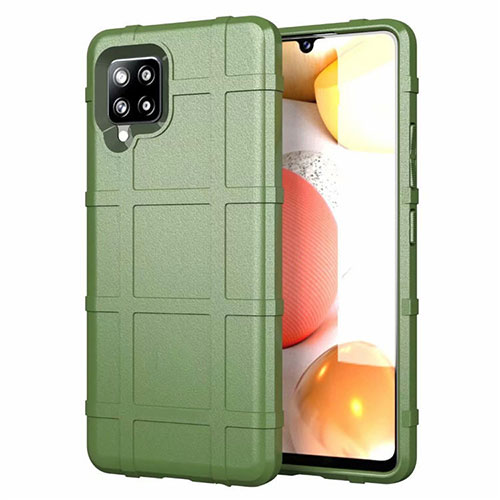 Ultra-thin Silicone Gel Soft Case 360 Degrees Cover for Samsung Galaxy A42 5G Army green