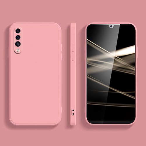 Ultra-thin Silicone Gel Soft Case 360 Degrees Cover for Samsung Galaxy A50S Pink