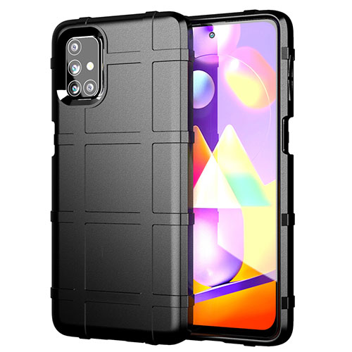 Ultra-thin Silicone Gel Soft Case 360 Degrees Cover for Samsung Galaxy M31s Black