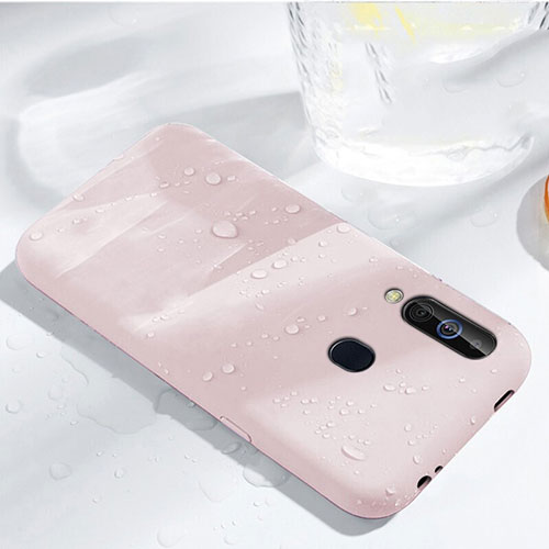 Ultra-thin Silicone Gel Soft Case 360 Degrees Cover for Samsung Galaxy M40 Rose Gold