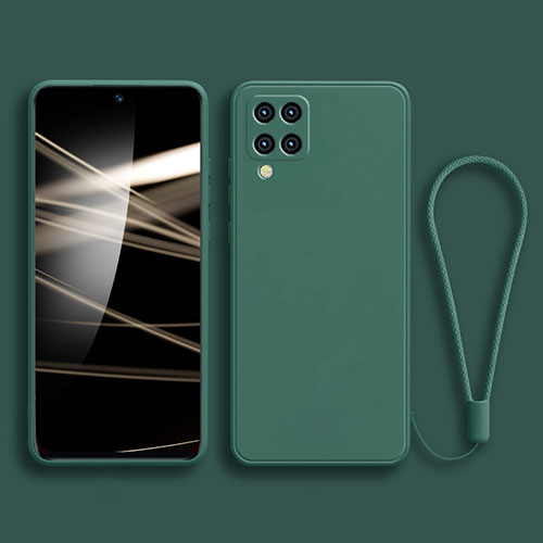 Ultra-thin Silicone Gel Soft Case 360 Degrees Cover for Samsung Galaxy M62 4G Midnight Green