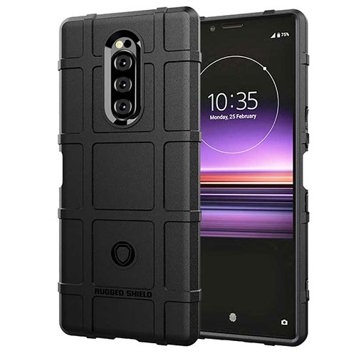 Ultra-thin Silicone Gel Soft Case 360 Degrees Cover for Sony Xperia 1 Black